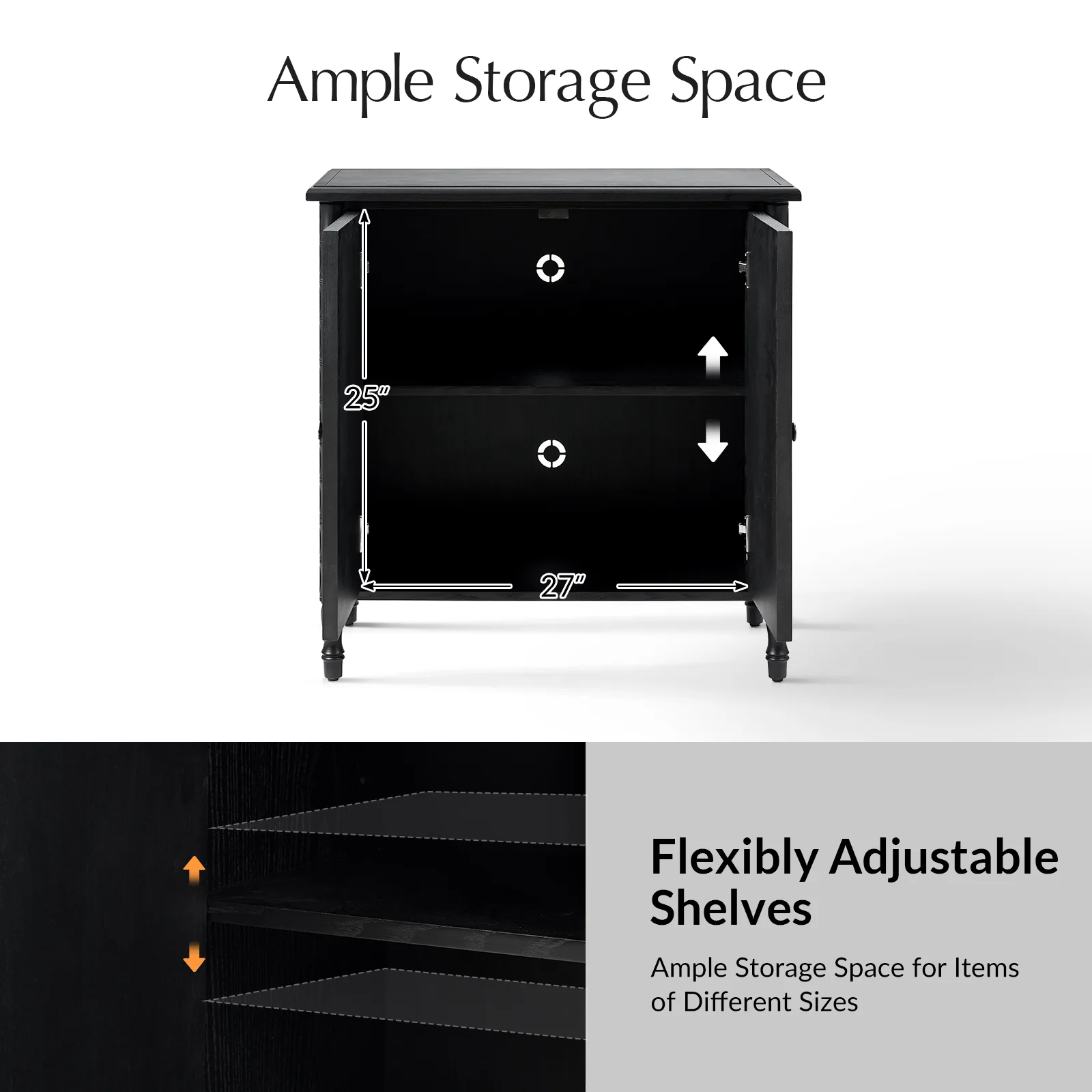 Deb 32" Wood Veneer Accent Cabinet with Adjustable Shelves, Modern Transitional Style - Image 44