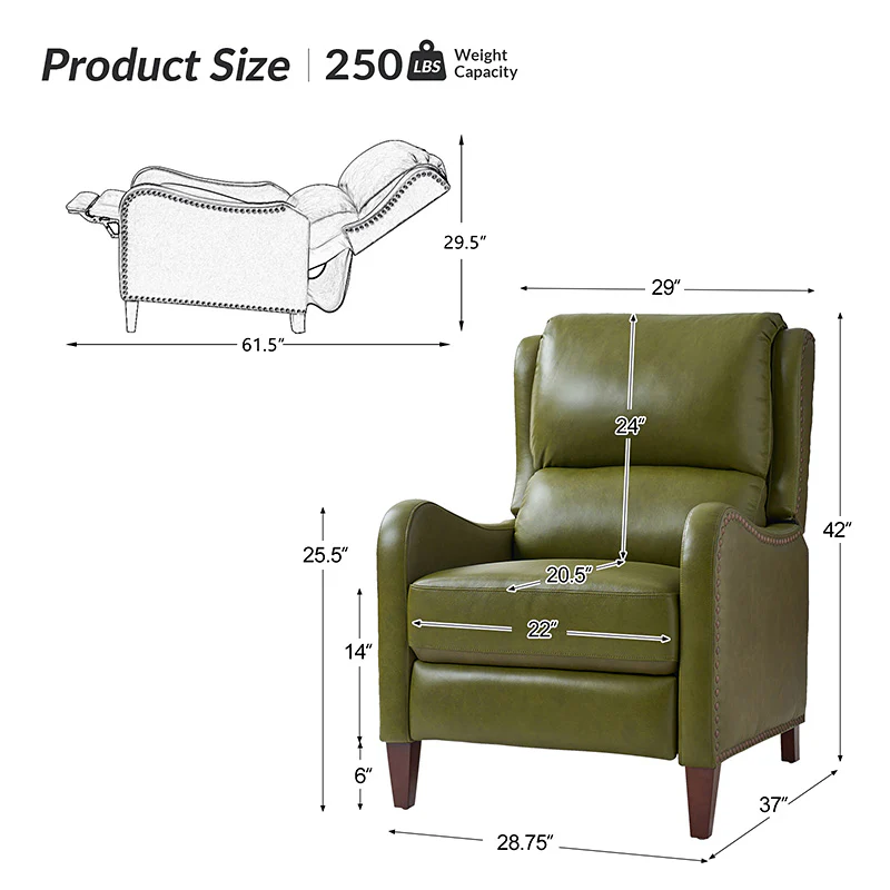Deliat Genuine Leather Recliner - Image 35