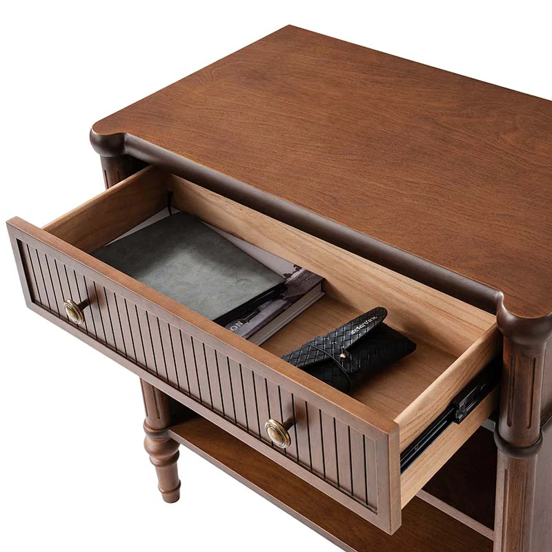 Derk Fluted Fronts Transitional End Table with Drawers and USB/Type-C Outlets - Image 13