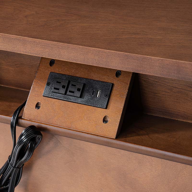 Derk Fluted Fronts Transitional End Table with Drawers and USB/Type-C Outlets - Image 14