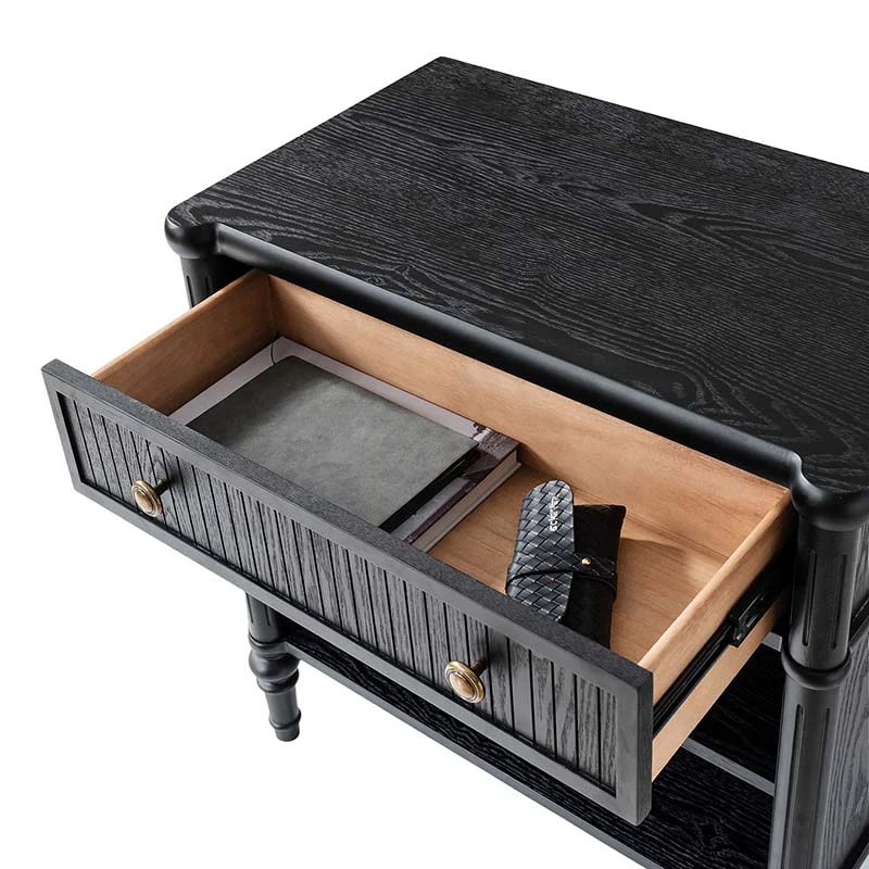 Derk Fluted Fronts Transitional End Table with Drawers and USB/Type-C Outlets - Image 19