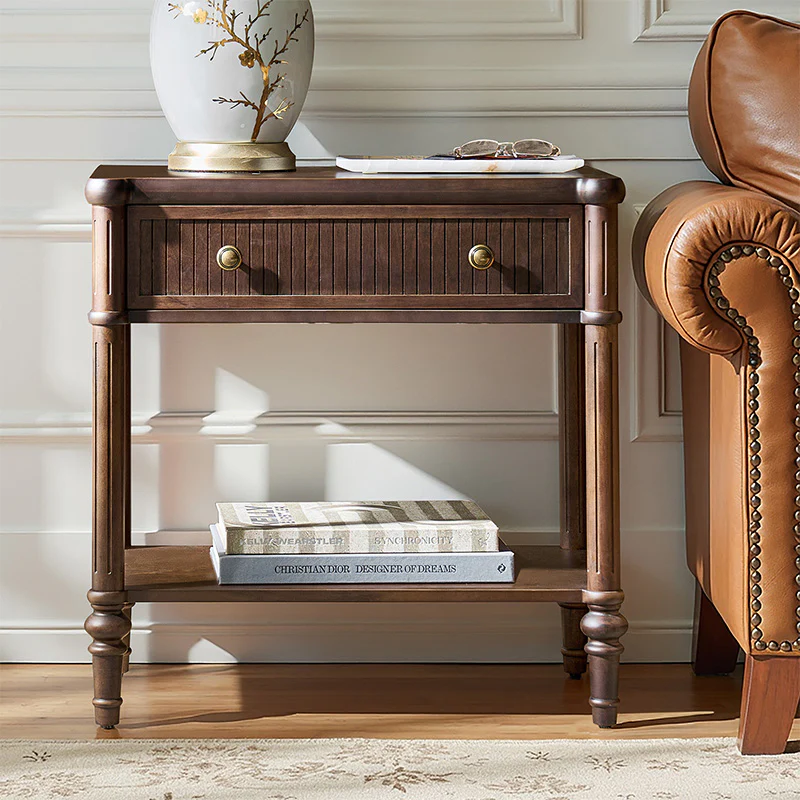 Derk Fluted Fronts Transitional End Table with Drawers and USB/Type-C Outlets - Image 36