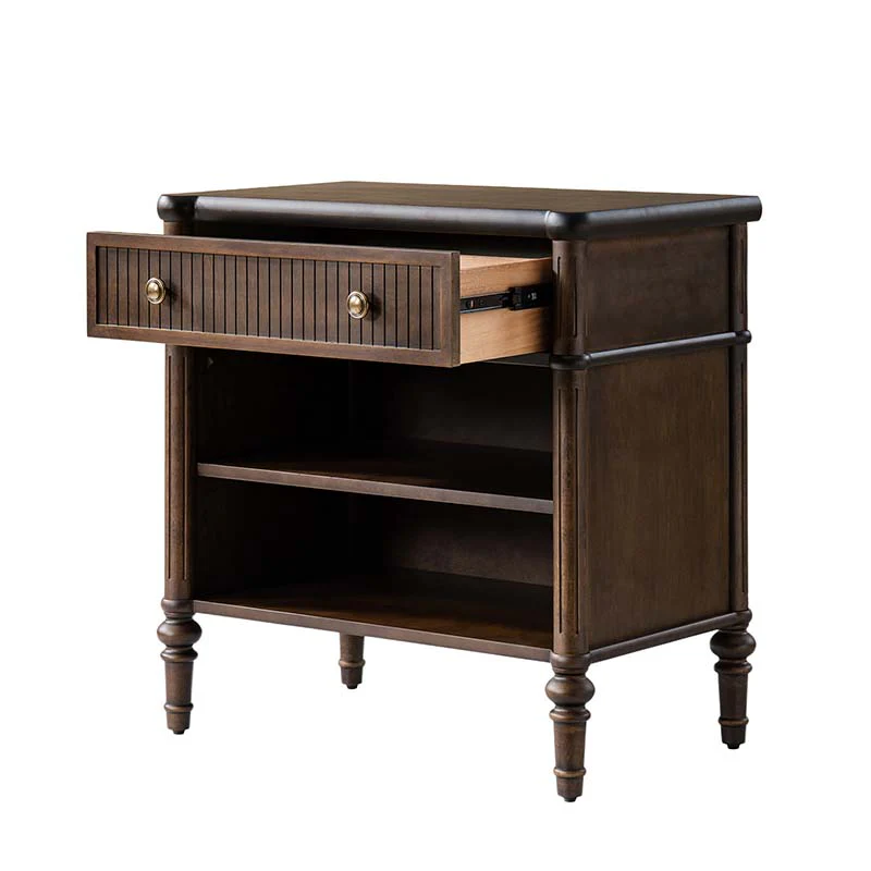 Derk Fluted Fronts Transitional End Table with Drawers and USB/Type-C Outlets - Image 4