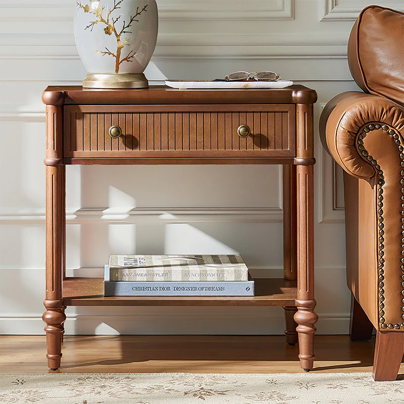 Derk Fluted Fronts Transitional End Table with Drawers and USB/Type-C Outlets - Image 43