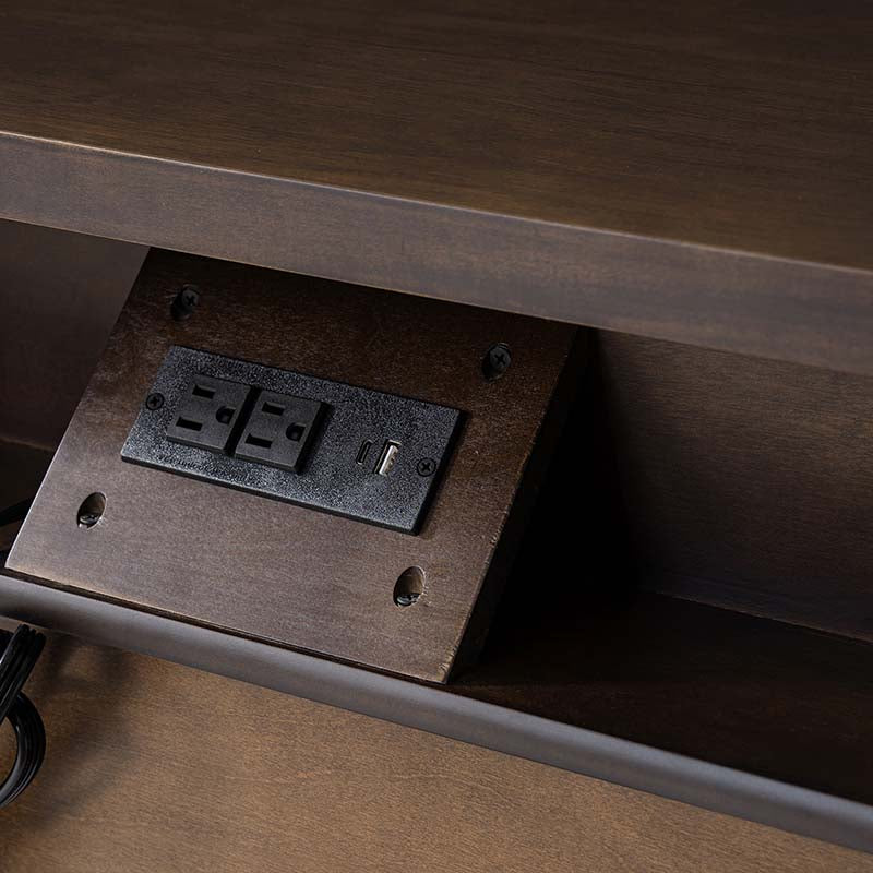 Derk Fluted Fronts Transitional End Table with Drawers and USB/Type-C Outlets - Image 7