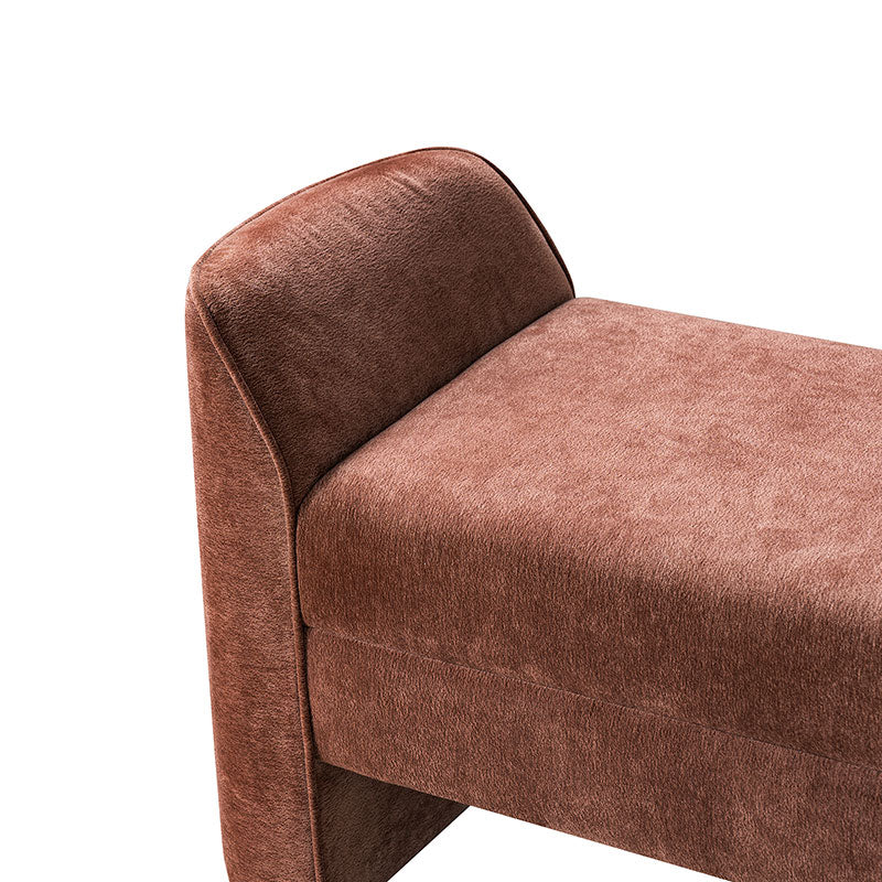 Diana 57" Wide Modern Chenille Upholstered Bench with Piped Edges and Foam Cushion - Image 15