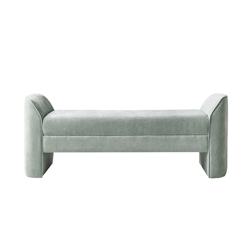 Diana 57" Wide Modern Chenille Upholstered Bench with Piped Edges and Foam Cushion - Image 20