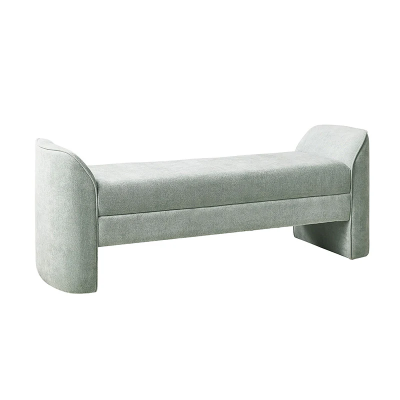 Diana 57" Wide Modern Chenille Upholstered Bench with Piped Edges and Foam Cushion - Image 21
