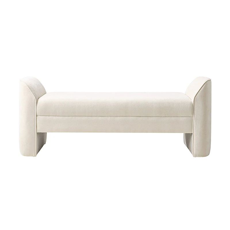 Diana 57" Wide Modern Chenille Upholstered Bench with Piped Edges and Foam Cushion - Image 28