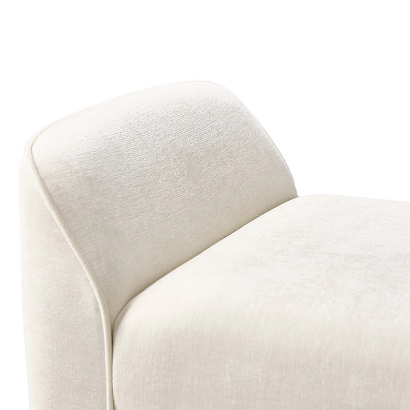 Diana 57" Wide Modern Chenille Upholstered Bench with Piped Edges and Foam Cushion - Image 30
