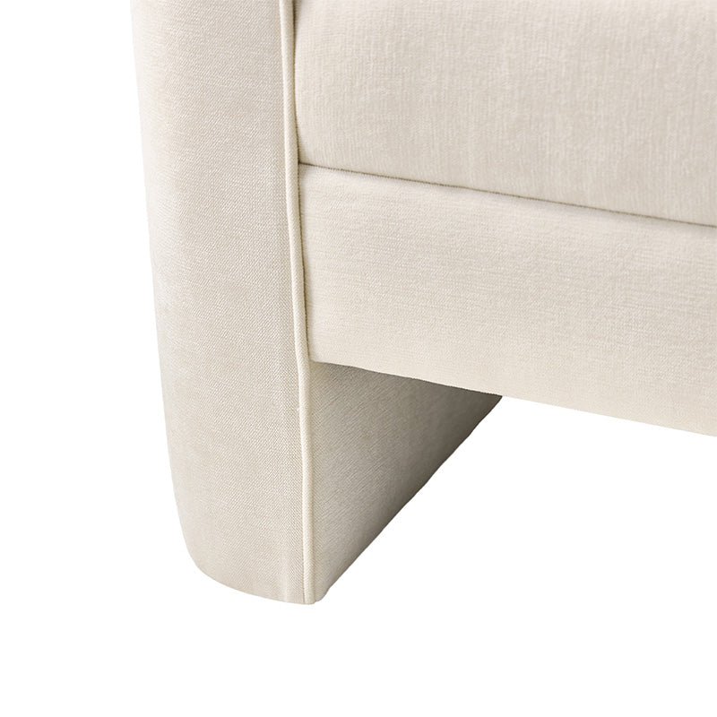 Diana 57" Wide Modern Chenille Upholstered Bench with Piped Edges and Foam Cushion - Image 31