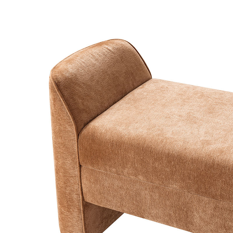 Diana 57" Wide Modern Chenille Upholstered Bench with Piped Edges and Foam Cushion - Image 39