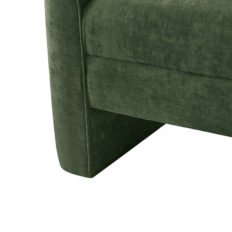 Diana 57" Wide Modern Chenille Upholstered Bench with Piped Edges and Foam Cushion - Image 7
