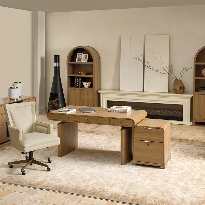 Louise Mid-century Modern Electric Adjustable Standing Desk with Wireless Charging - Image 10