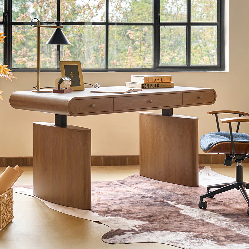 Louise Mid-century Modern Electric Adjustable Standing Desk with Wireless Charging - Image 11