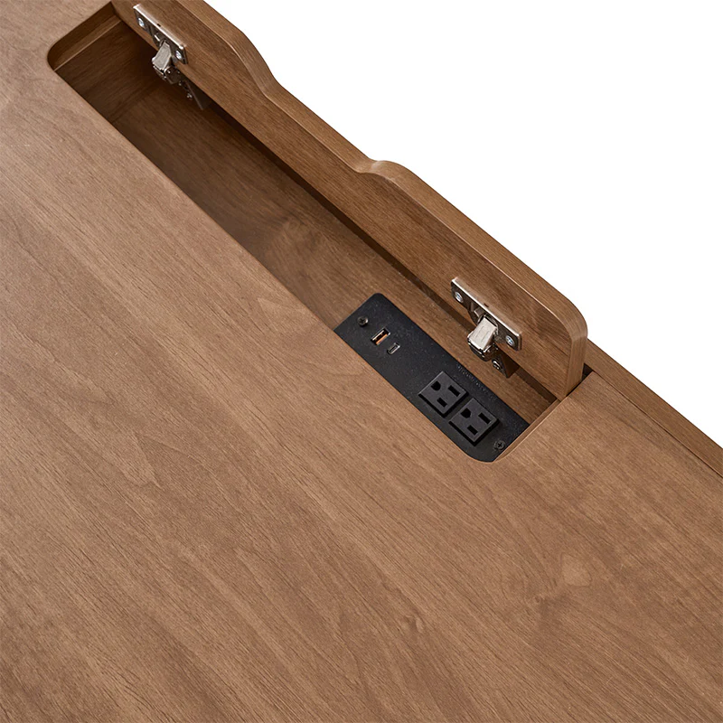 Louise Mid-century Modern Electric Adjustable Standing Desk with Wireless Charging - Image 17