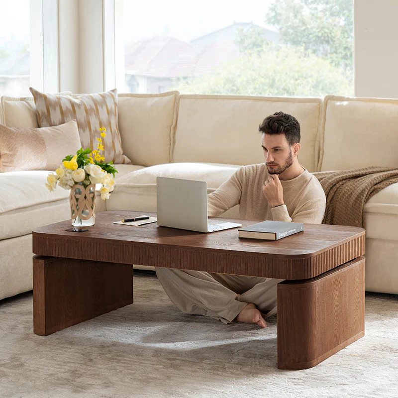 Matilde Electric Standing Coffee Table Desk with Storage - Image 14