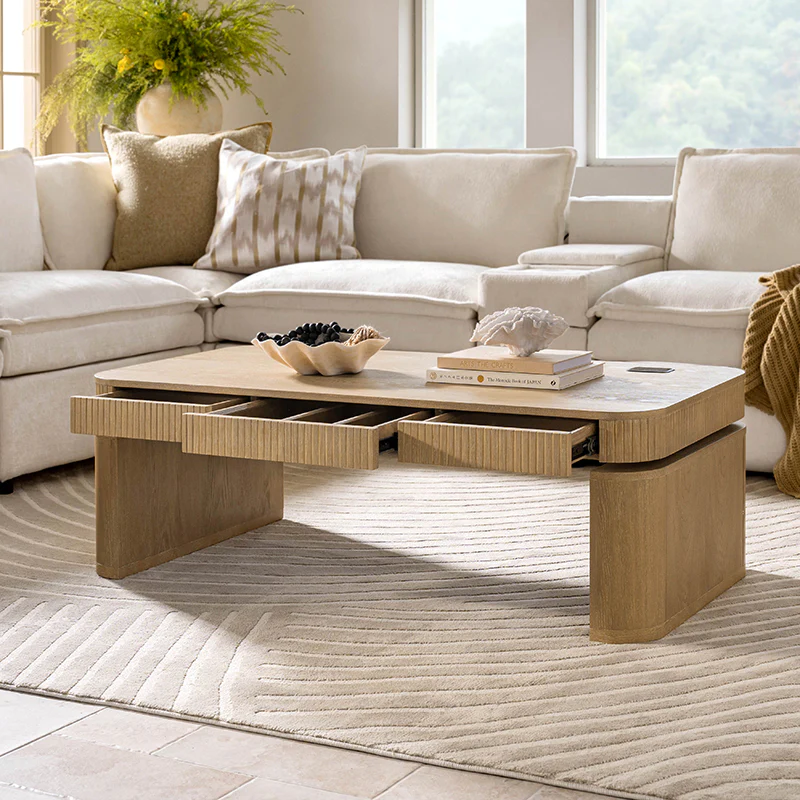 Matilde Electric Standing Coffee Table Desk with Storage - Image 3