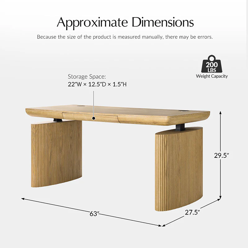 Elena Fluted  Adjustable Standing Desk - Image 4