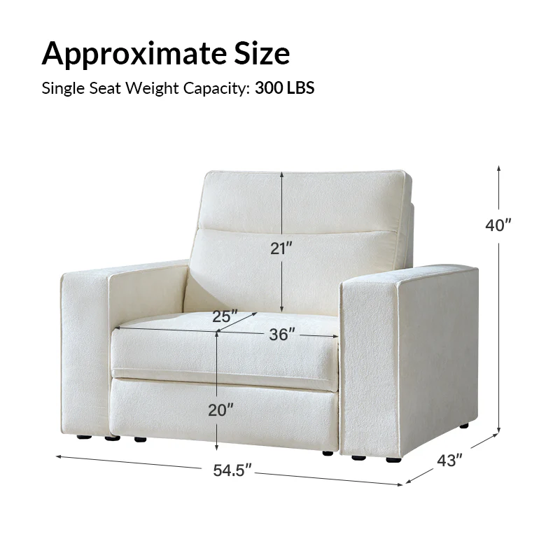 EliteNest Smart Modular Sofa Easy Assembly with Power Recliners - Image 15