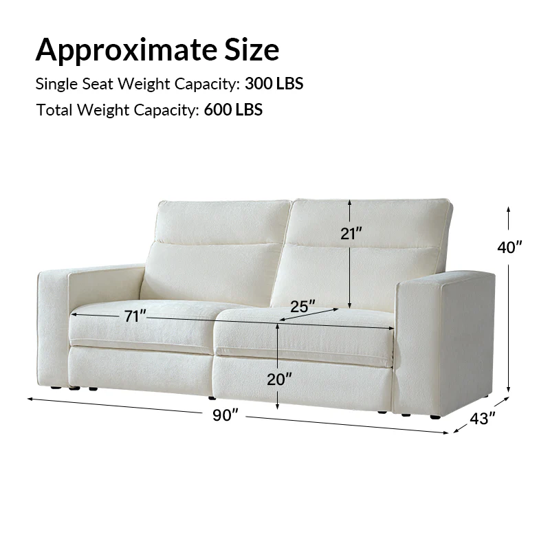 EliteNest Smart Modular Sofa Easy Assembly with Power Recliners - Image 27