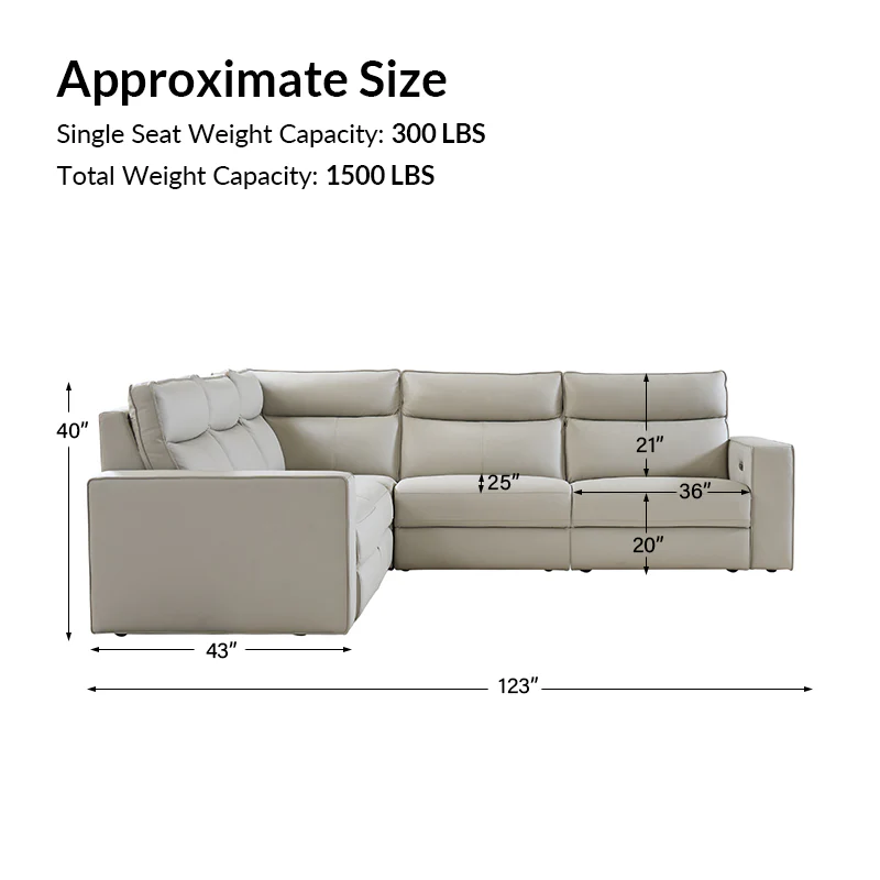 EliteNest Smart Modular Sofa Easy Assembly with Power Recliners - Image 63