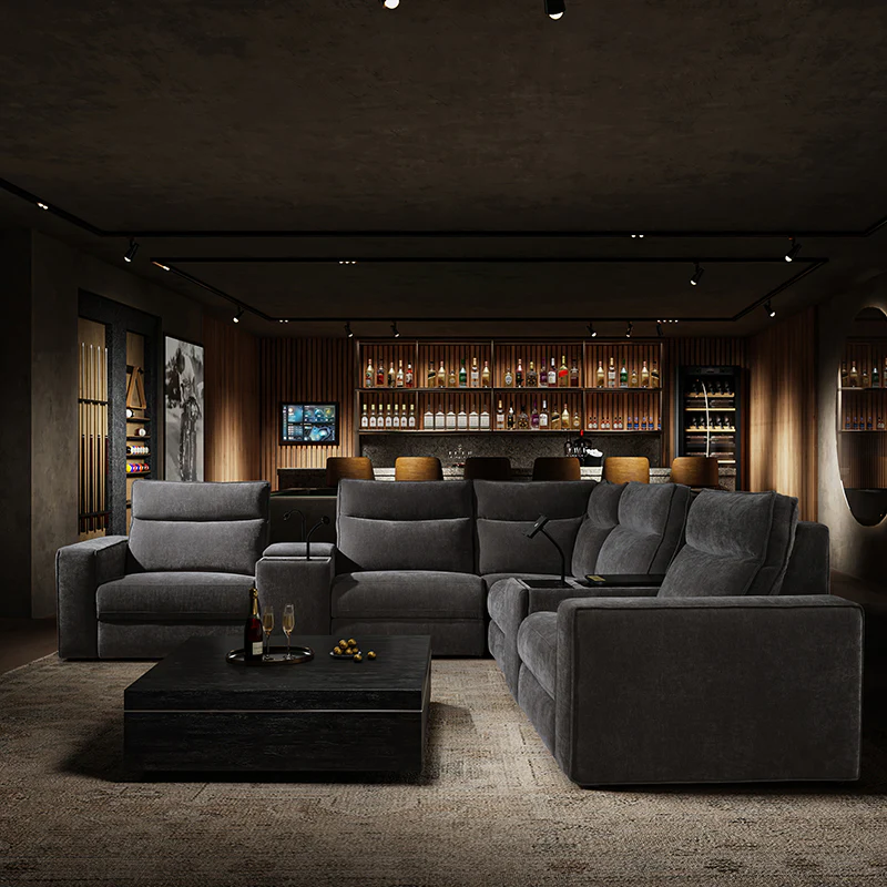 EliteNest Smart Reclining Theater Sofa with Speaker - Image 56