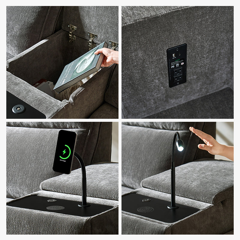 EliteNest Smart Reclining Theater Sofa with Speaker - Image 60