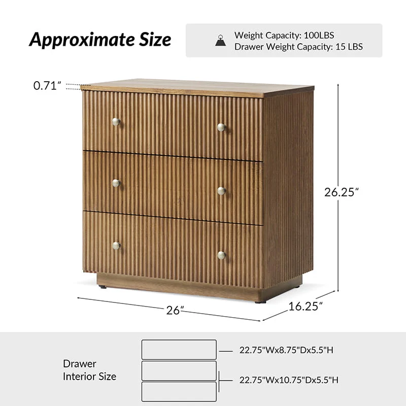 Camille Solid Wood End Table with Drawers - Image 10