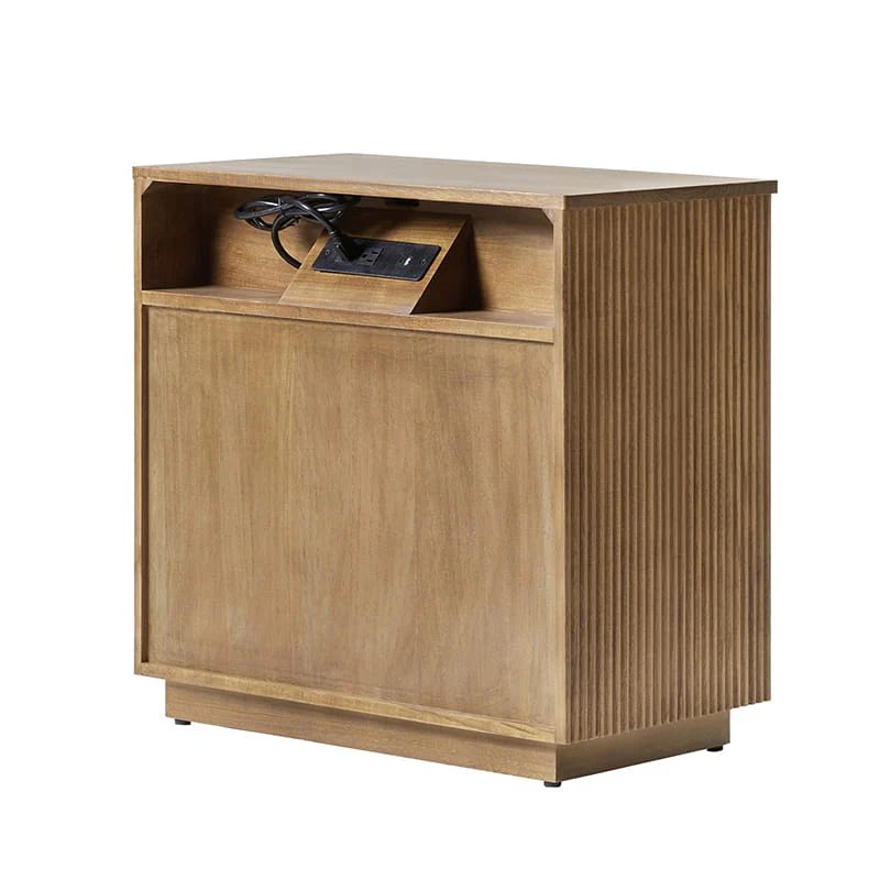 Camille Solid Wood End Table with Drawers - Image 11