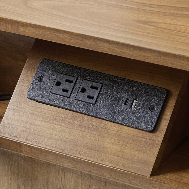 Camille Solid Wood End Table with Drawers - Image 14
