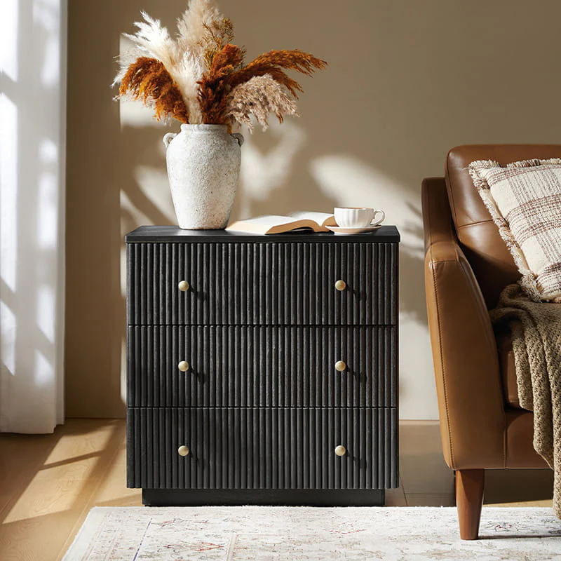 Camille Solid Wood End Table with Drawers - Image 15
