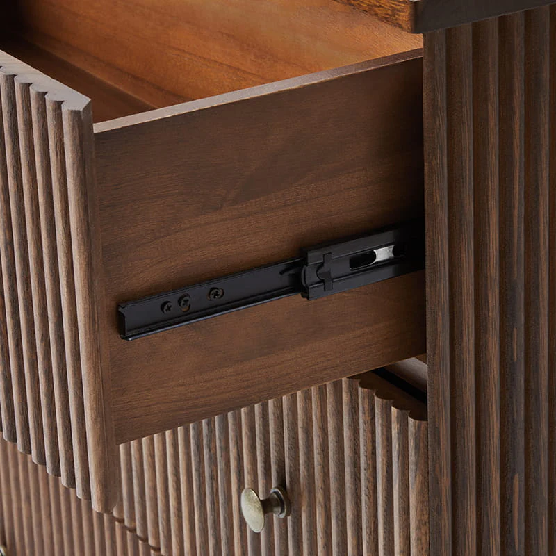 Camille Solid Wood End Table with Drawers - Image 5