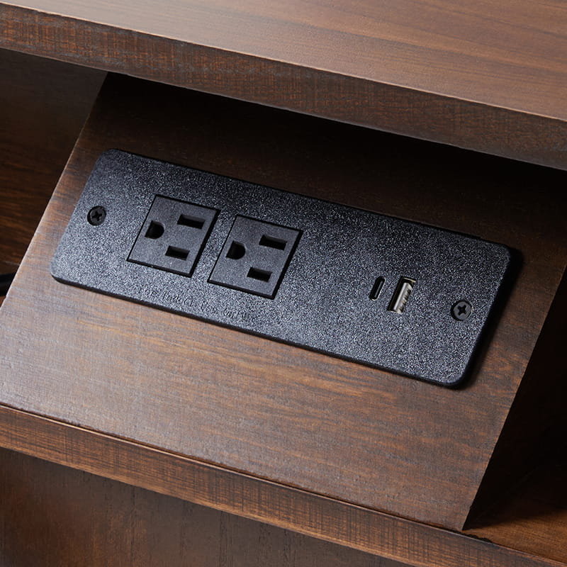 Camille Solid Wood End Table with Drawers - Image 7