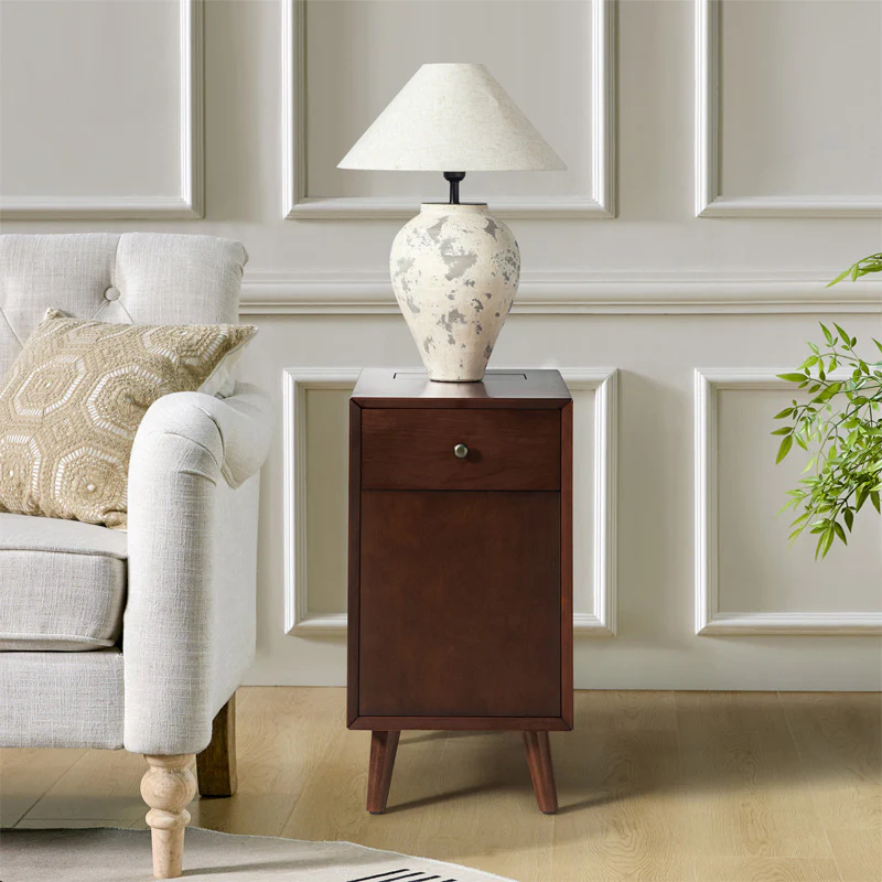 Vira End Table with Storage and Built-in Outlets(Optional Types) - Image 10