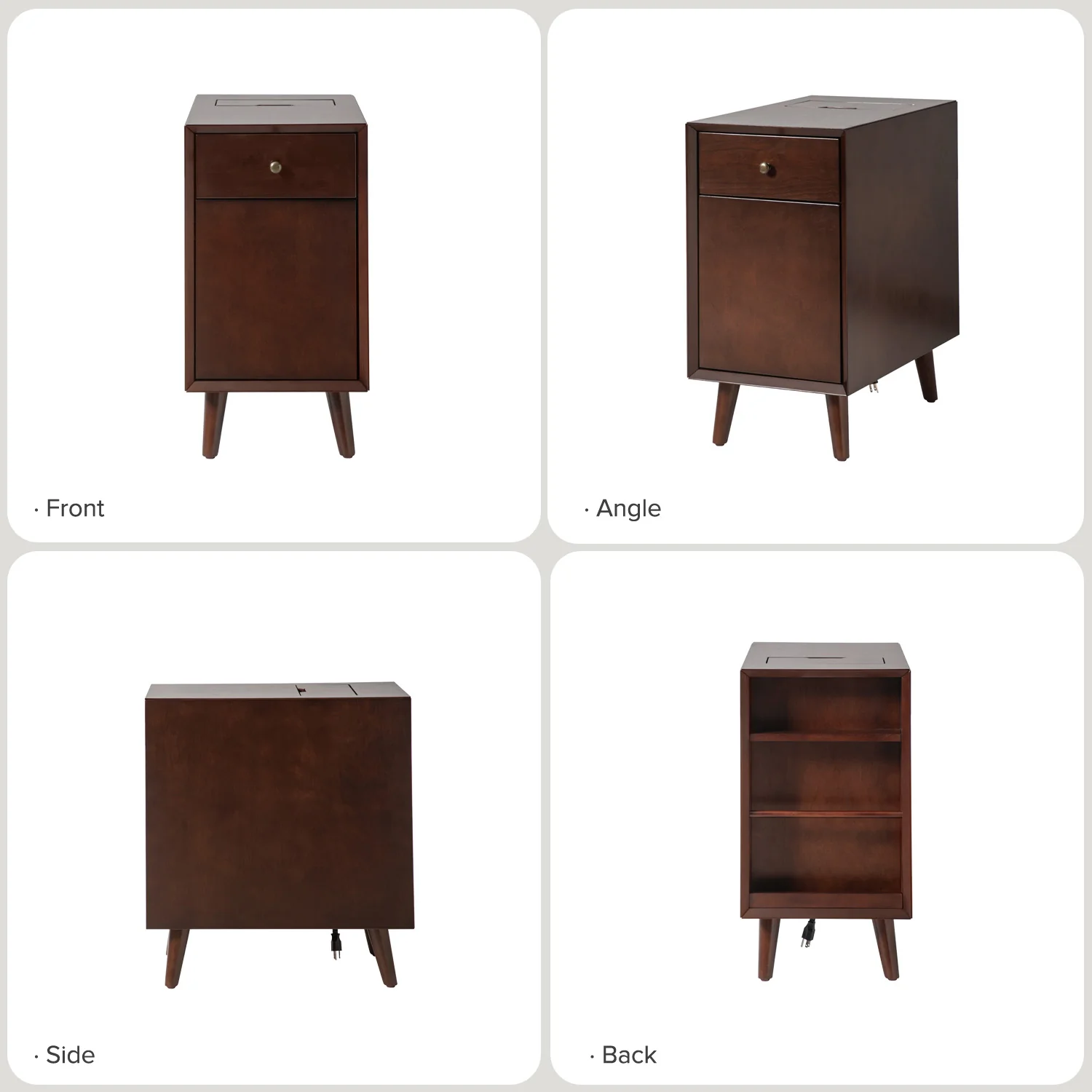 Vira End Table with Storage and Built-in Outlets(Optional Types) - Image 21