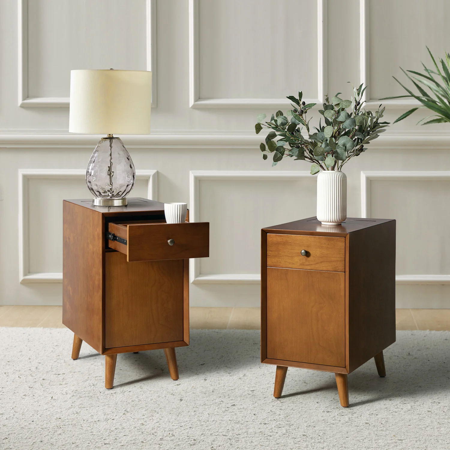 Vira End Table with Storage and Built-in Outlets(Optional Types) - Image 25