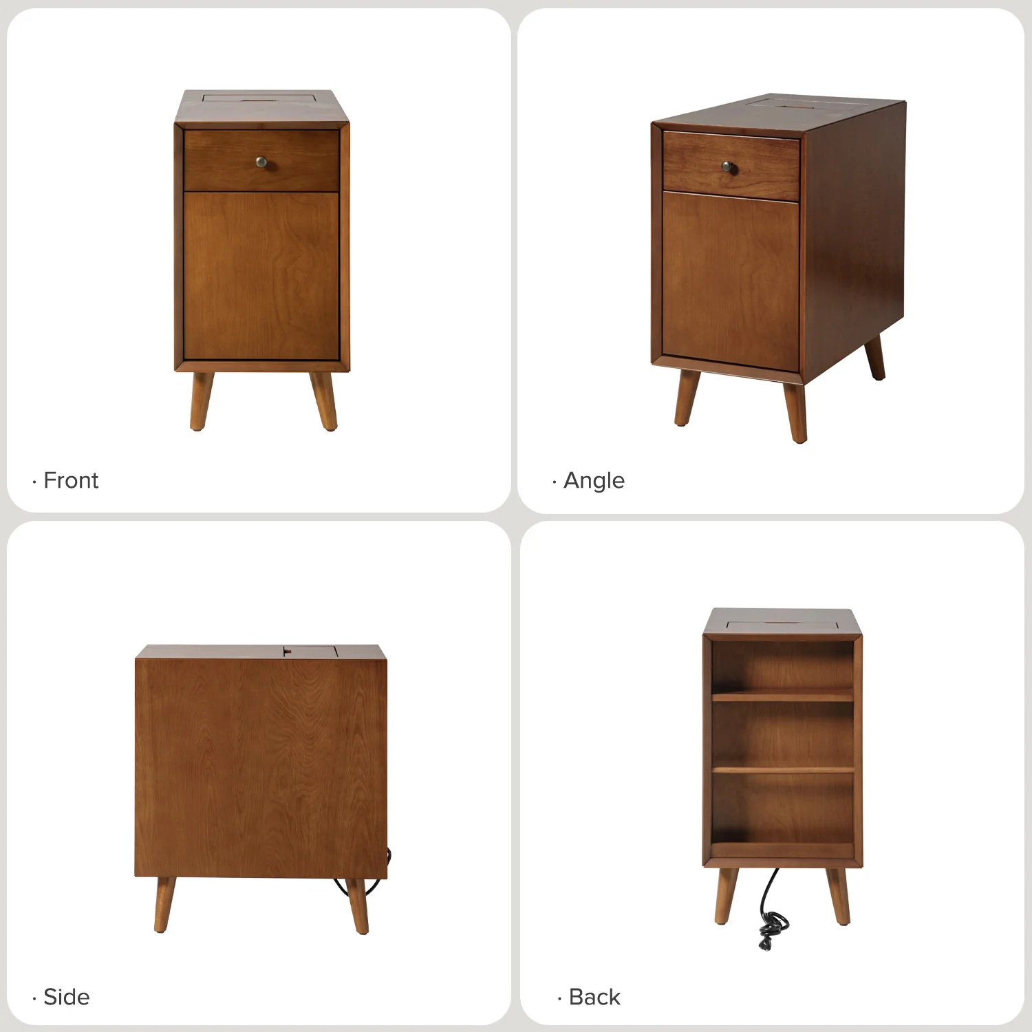 Vira End Table with Storage and Built-in Outlets(Optional Types) - Image 29