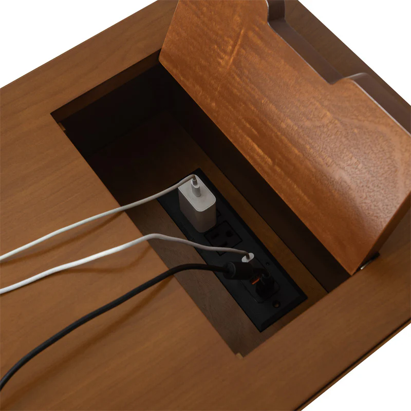 Vira End Table with Storage and Built-in Outlets(Optional Types) - Image 7