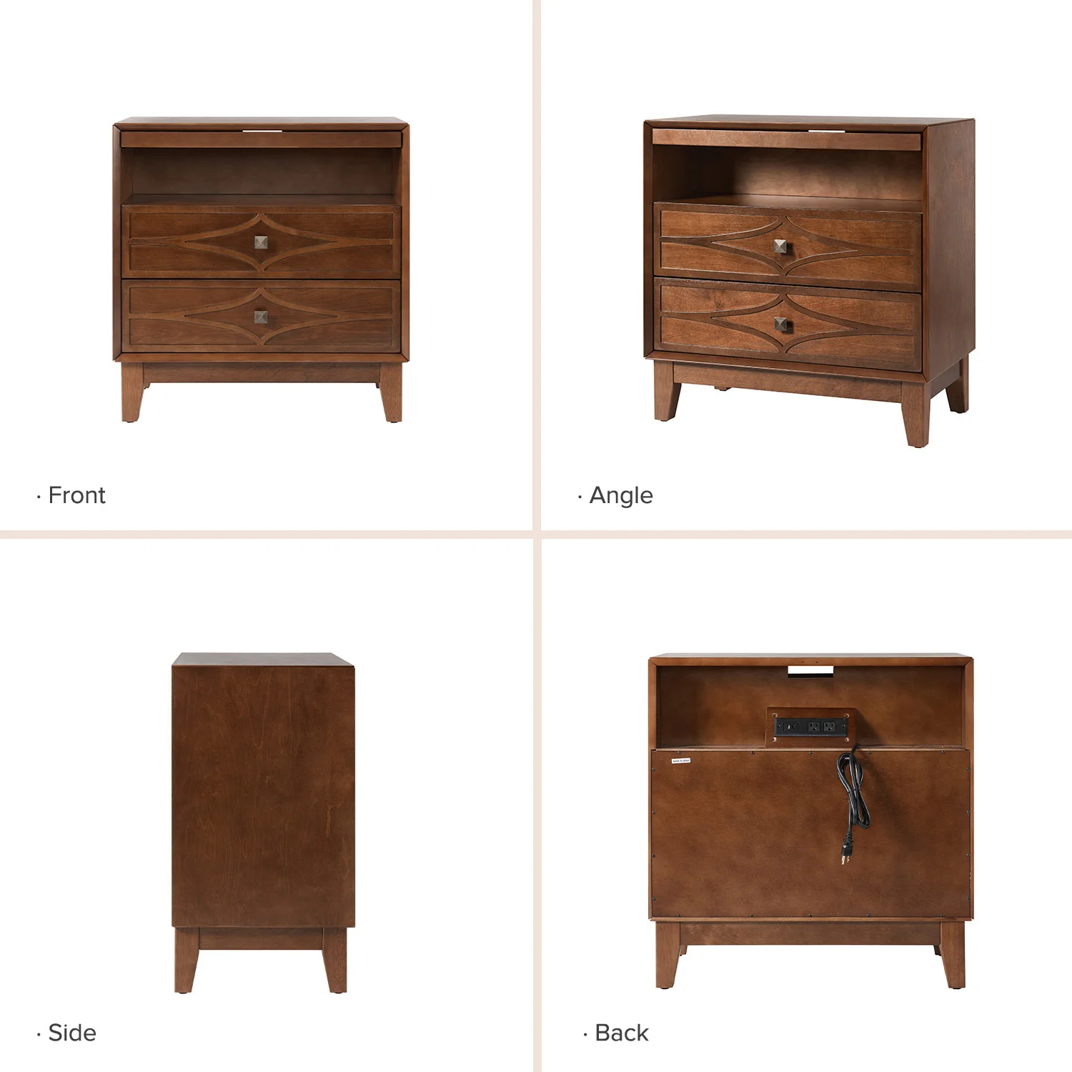 Josefa 3-Drawer End Table with Type-C and USB - Image 11