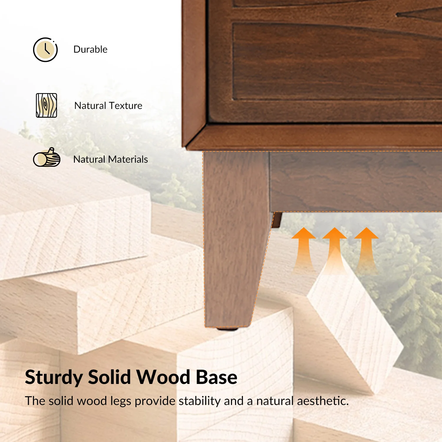 Josefa 3-Drawer End Table with Type-C and USB - Image 15