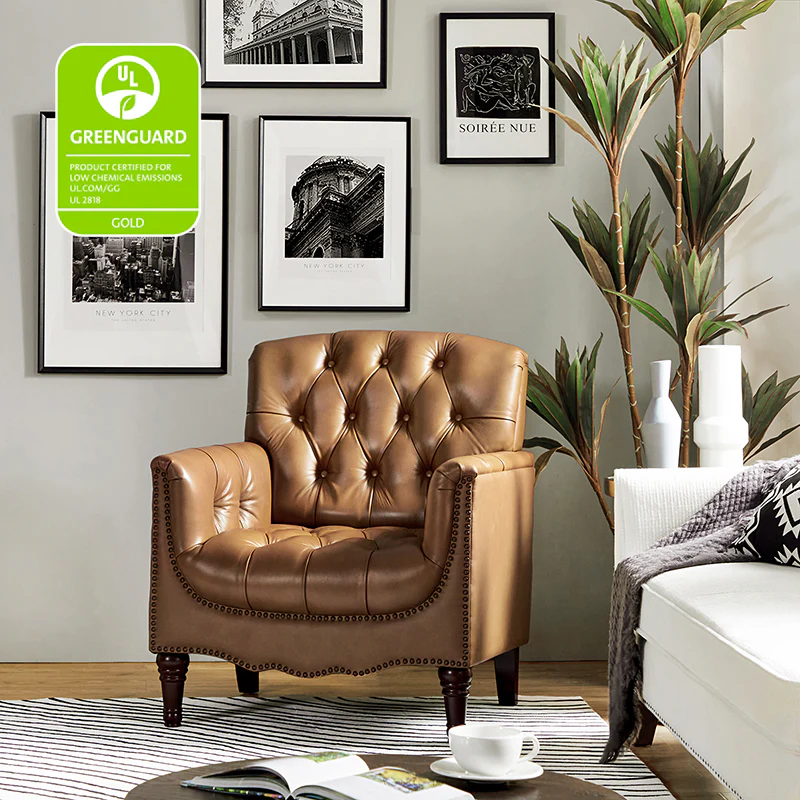 Enrique Genuine Leather Armchair - Image 10