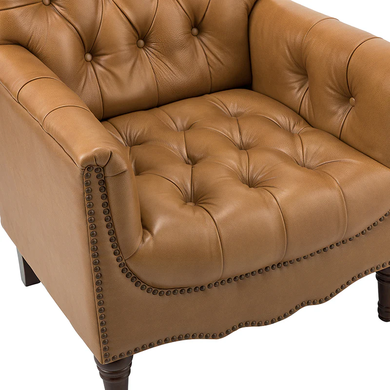 Enrique Genuine Leather Armchair - Image 16