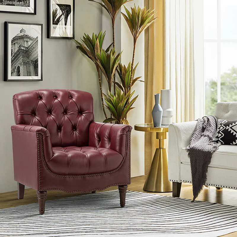 Enrique Genuine Leather Armchair - Image 17