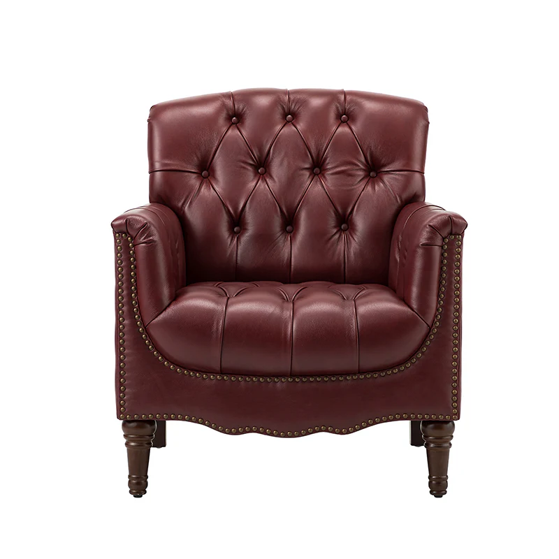 Enrique Genuine Leather Armchair - Image 20