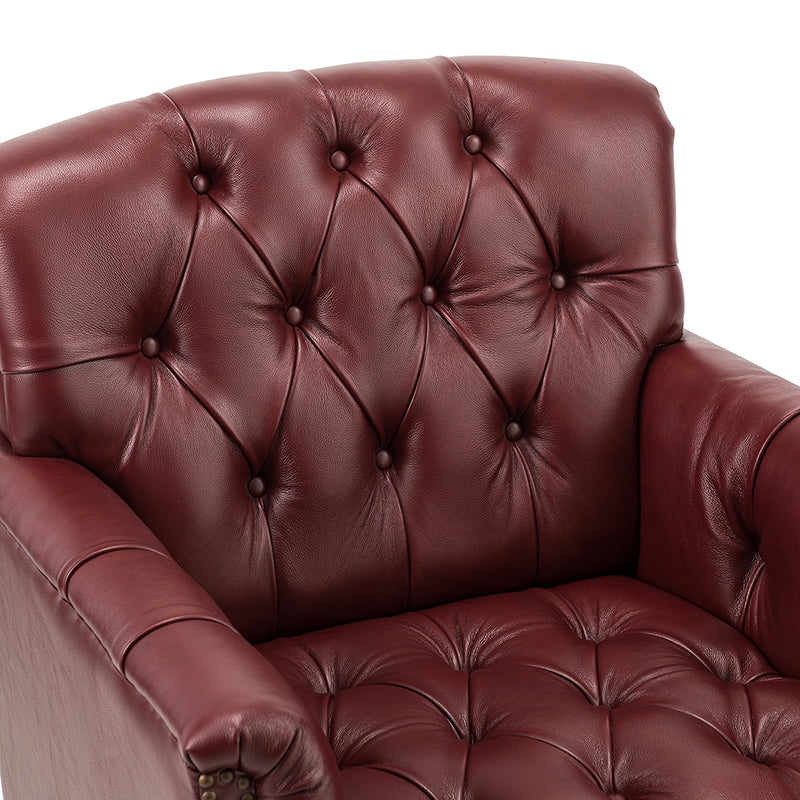 Enrique Genuine Leather Armchair - Image 23