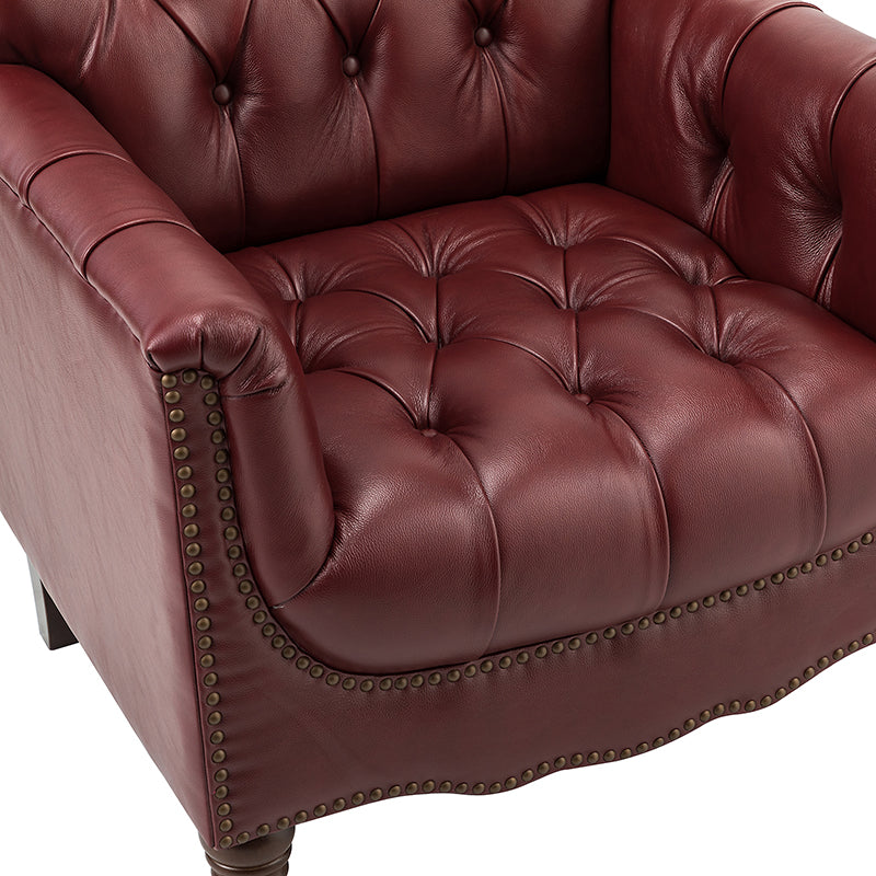 Enrique Genuine Leather Armchair - Image 24