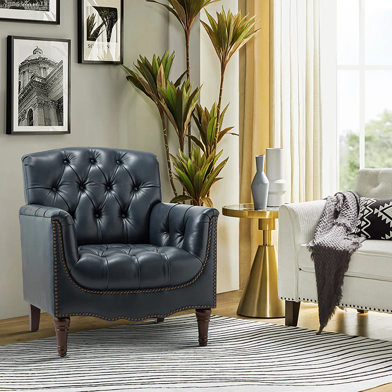 Enrique Genuine Leather Armchair - Image 25