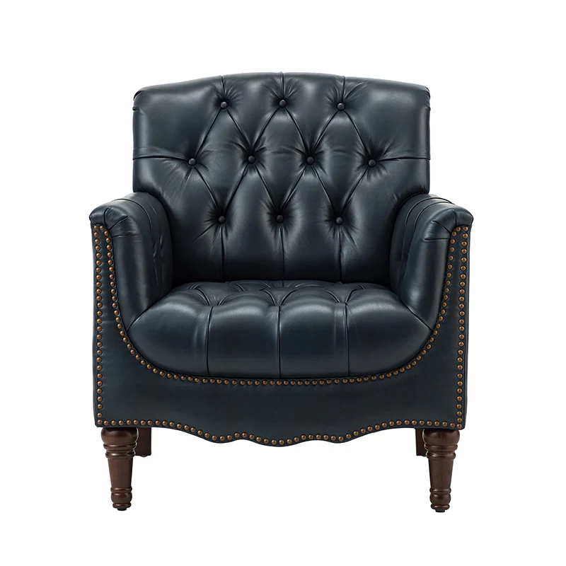 Enrique Genuine Leather Armchair - Image 28