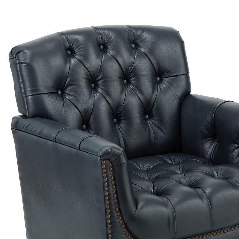 Enrique Genuine Leather Armchair - Image 31